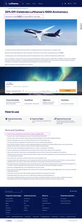 Lufthansa coupon verification screenshot