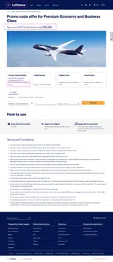 Lufthansa coupon verification screenshot