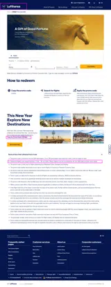Lufthansa coupon verification screenshot