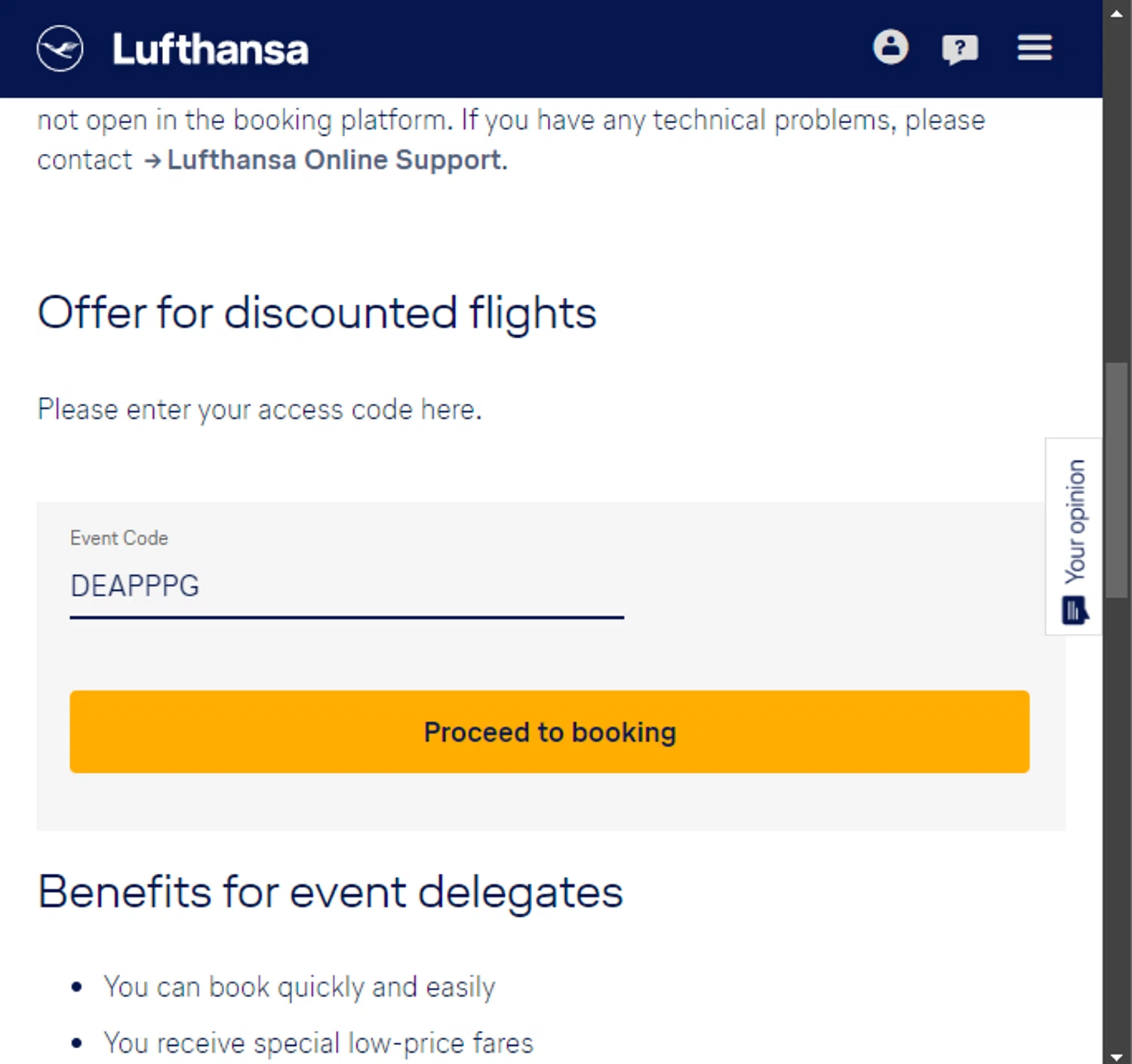 Lufthansa DE promo code screenshot showing code DEAPPPG applied at Lufthansa DE checkout page. Uploaded by SimplyCodes community member PillarsofCreation on Sep 7, 2024
