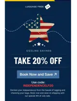 Luggage Free coupon verification screenshot