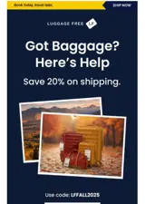 Luggage Free coupon verification screenshot