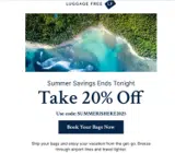 Luggage Free coupon verification screenshot