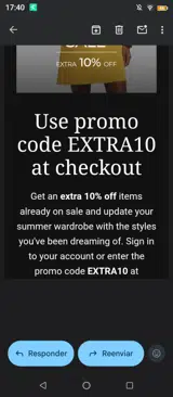 Luisa Spagnoli Online Shop coupon verification screenshot