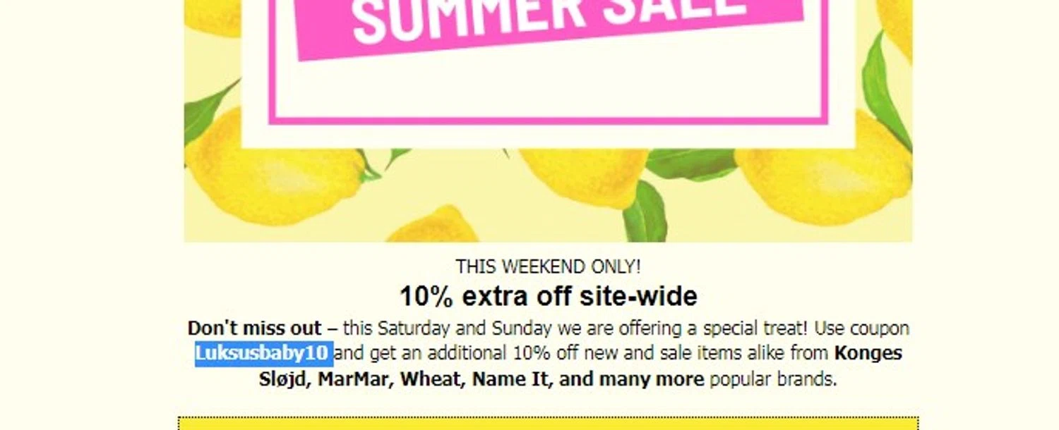 Luksus Baby promo code screenshot showing code Luksusbaby10 applied at Luksus Baby checkout page. Uploaded by SimplyCodes community member yennifergonzalez on Jun 28, 2025