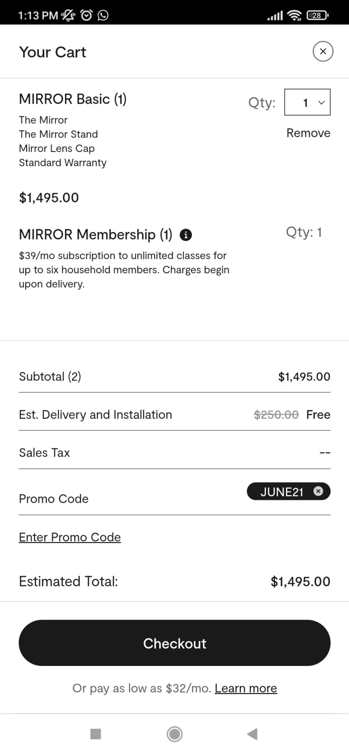 where to use Lululemon promo code box