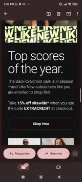 Lululemon coupon verification screenshot