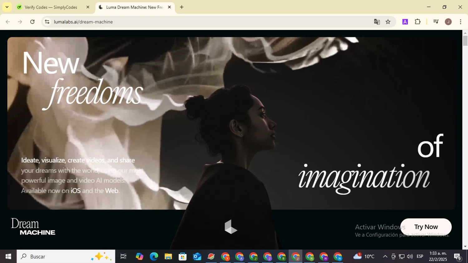 Luma AI promo code screenshot showing code MADLANGBAYAN applied at Luma AI checkout page. Uploaded by SimplyCodes community member ValiantHero2365 on Feb 22, 2025