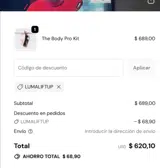 LUMALIFTUP coupon verification screenshot