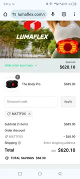 Mattfox coupon verification screenshot