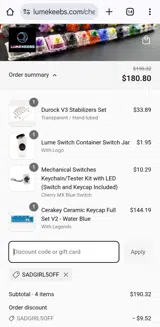 Sadgirl5off coupon verification screenshot