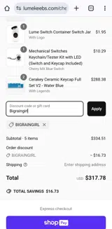 Bigraingirl coupon verification screenshot