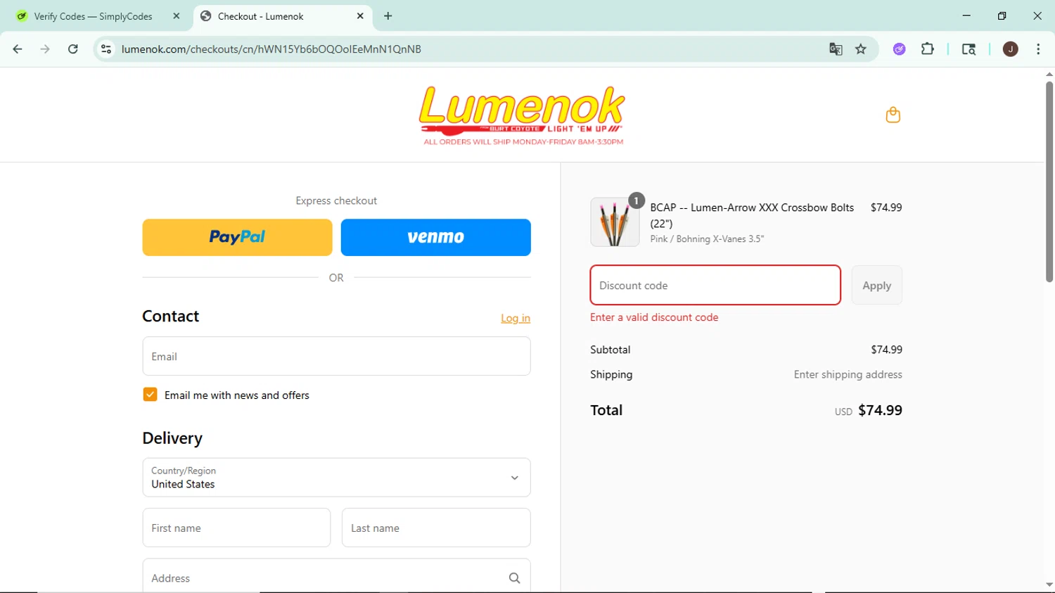 Lumenok discount code screenshot showing code LUMEN25 applied at Lumenok checkout page. Uploaded by SimplyCodes community member LegendaryAce8627 on Jul 27, 2025