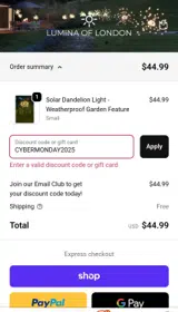 CYBERMONDAY2025 coupon verification screenshot