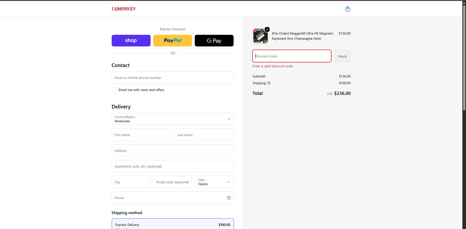 LUMINKEY discount code screenshot showing code LOVE applied at LUMINKEY checkout page. Uploaded by SimplyCodes community member TreasureHero9595 on Nov 2, 2025