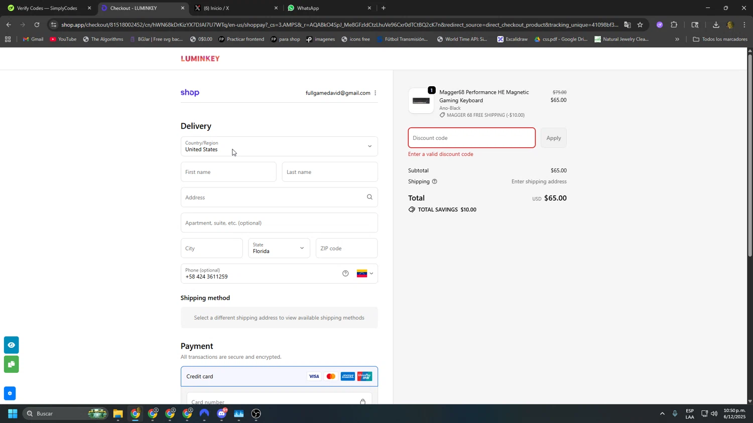LUMINKEY discount code screenshot showing code EXTRA15 applied at LUMINKEY checkout page. Uploaded by SimplyCodes community member SOOOOOOOOOOOOOOOOOOOOOOO on Dec 7, 2025