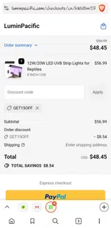 GET15OFF coupon verification screenshot