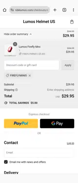 Fireflymini5 coupon verification screenshot