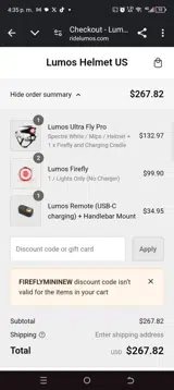 FIREFLYMININEW coupon verification screenshot