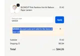 SAVE20 coupon verification screenshot