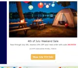 JULY4TH coupon verification screenshot