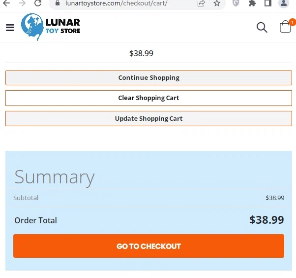 where to use Lunar Toy Store promo code box