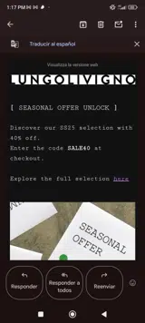 Sale40 coupon verification screenshot