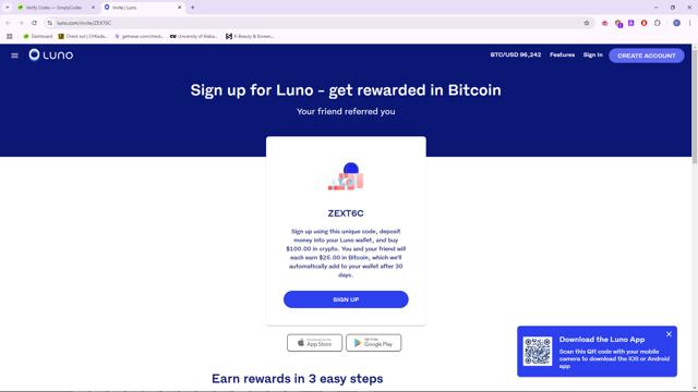 Luno checkout page showing Luno discount code box | Screenshot taken by SimplyCodes community member on Feb 12, 2025