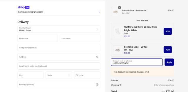 Lusso Cloud checkout page showing Lusso Cloud discount code box | Screenshot taken by SimplyCodes community member on Apr 19, 2025