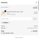 SPRING26 coupon verification screenshot
