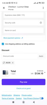 Ja230. coupon verification screenshot