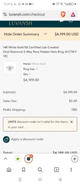 UNITE coupon verification screenshot