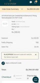 BLACKFRIDAY coupon verification screenshot