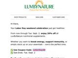 LaborDay20 coupon verification screenshot
