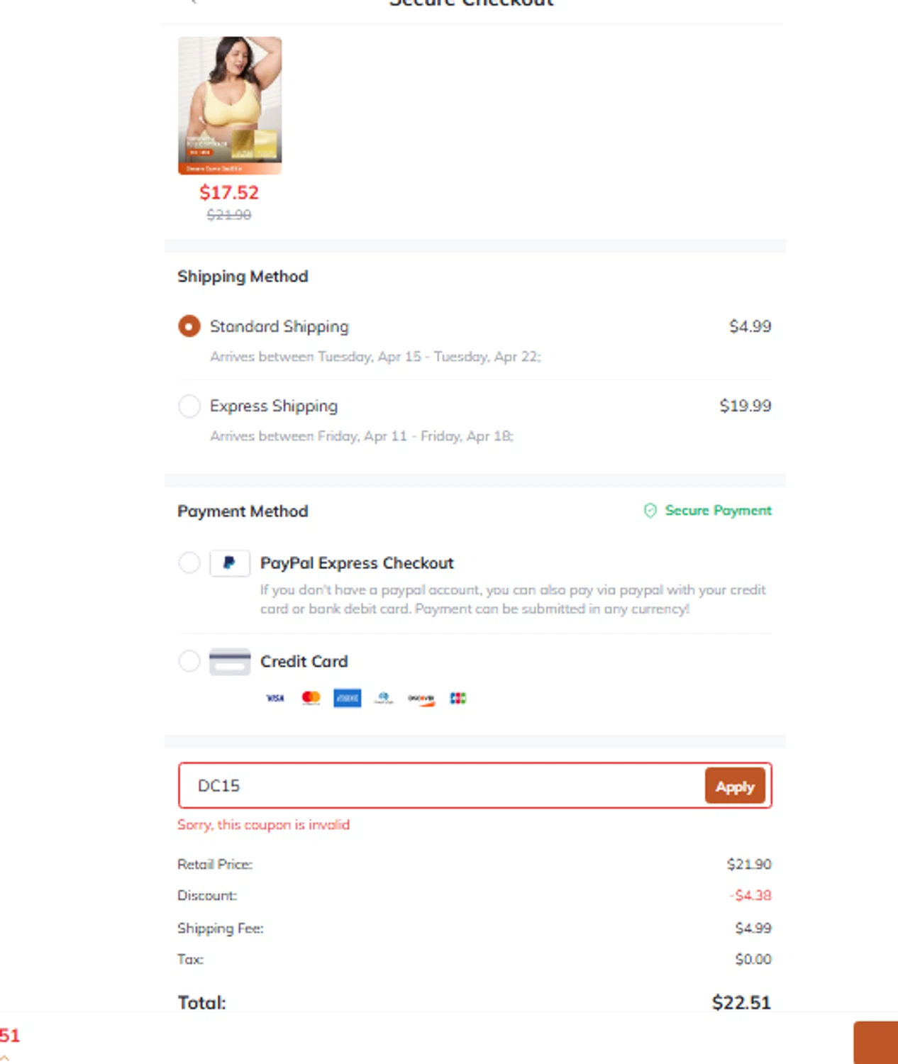 Luvlette promo code screenshot showing code DC15 applied at Luvlette checkout page. Uploaded by SimplyCodes community member Toundjiale on Apr 8, 2025