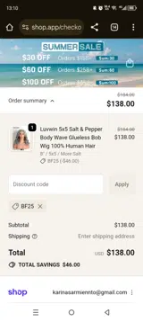 BF25 coupon verification screenshot