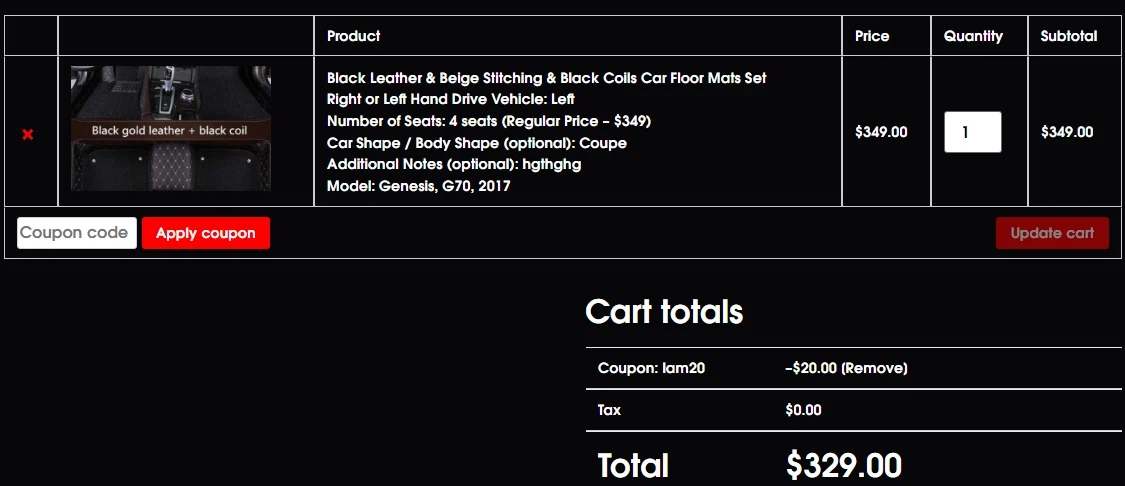 where to use Luxscent Vhf promo code box