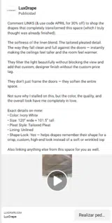 LUXDRAPE coupon verification screenshot