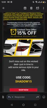 Luxe Auto Concepts coupon verification screenshot