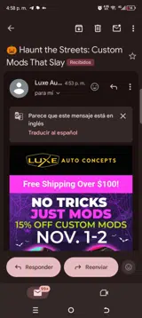 Luxe Auto Concepts coupon verification screenshot