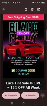 Luxe Auto Concepts coupon verification screenshot