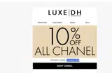 CHANELTEN coupon verification screenshot