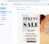 spring3 coupon verification screenshot