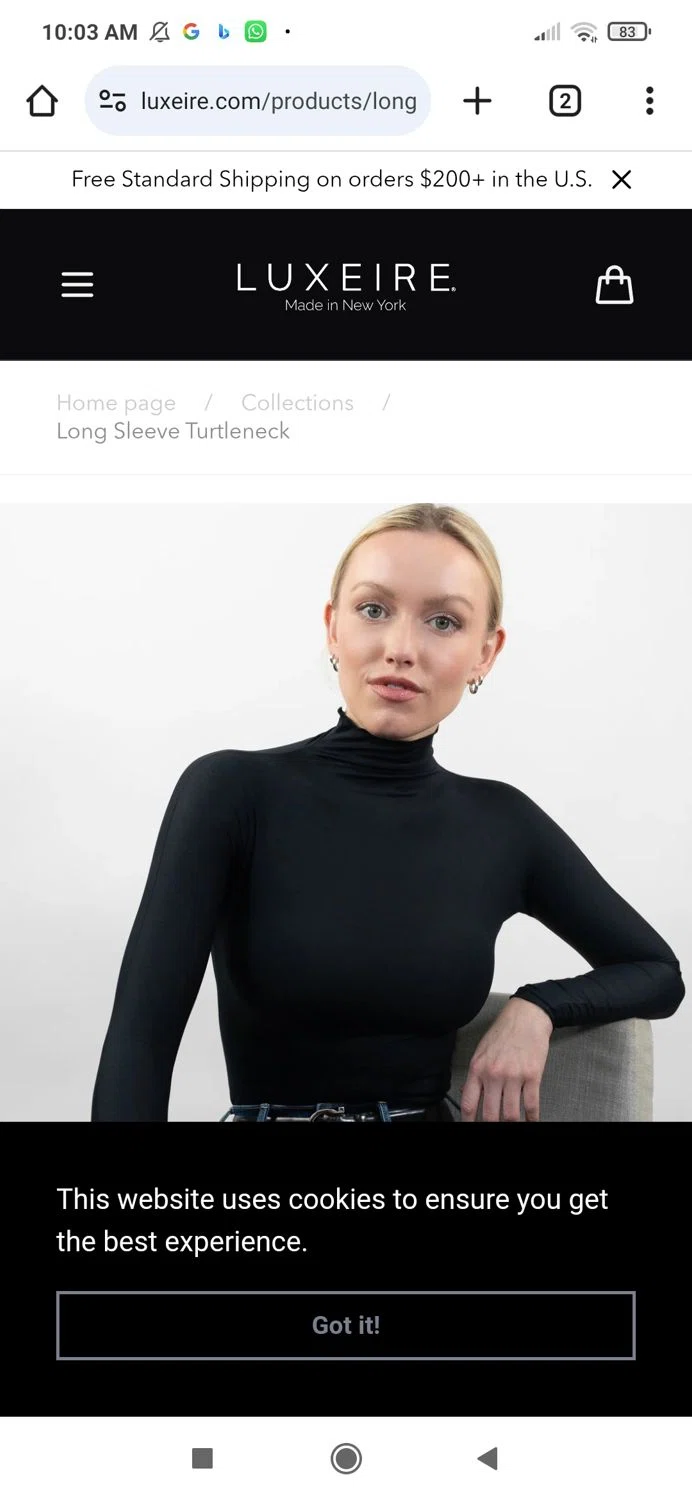 Luxeire discount code screenshot showing code SIMPLY15 applied at Luxeire checkout page. Uploaded by SimplyCodes community member agujadinamica on Mar 17, 2025