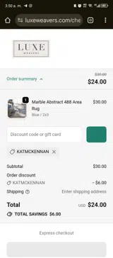 KATMCKENNAN coupon verification screenshot