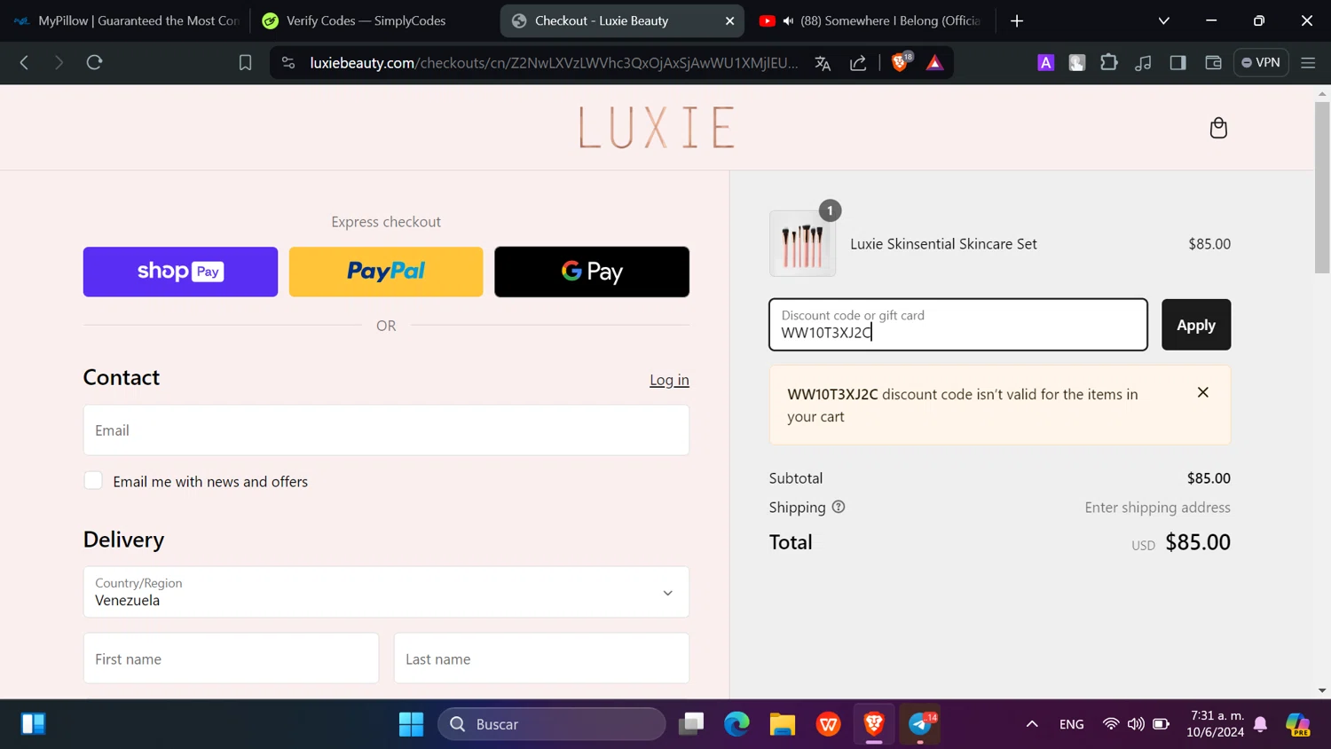 how to use Luxie Beauty coupons