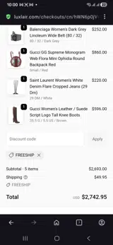 Freeship coupon verification screenshot