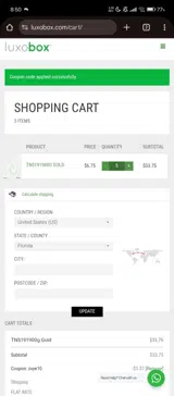 ZUYE10 coupon verification screenshot