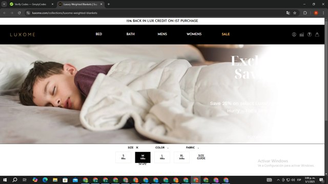 Luxome checkout page showing Luxome discount code box | Screenshot taken by SimplyCodes community member on Jan 5, 2025