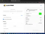 LUXPRO15 coupon verification screenshot